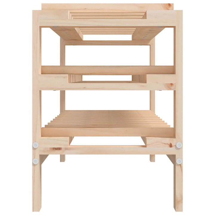 vinreol 109,5x30x42 cm massivt fyrretræ