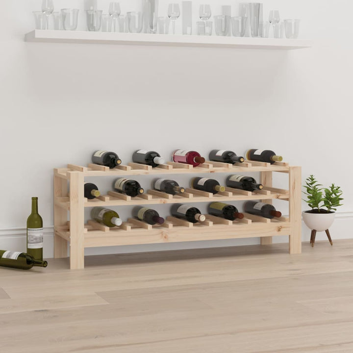 vinreol 109,5x30x42 cm massivt fyrretræ