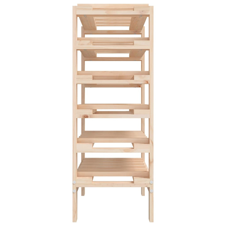 vinreol 61,5x30x82 cm massivt fyrretræ