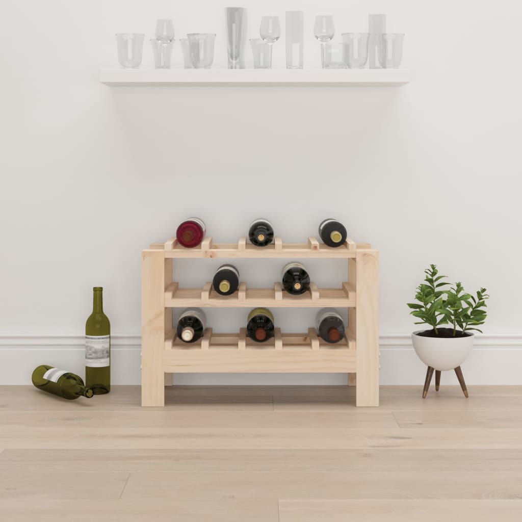 vinreol 61,5x30x42 cm massivt fyrretræ