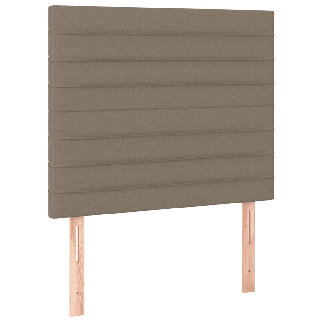 kontinentalseng med madras 90x190 cm stof gråbrun