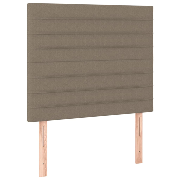 kontinentalseng med madras 90x190 cm stof gråbrun