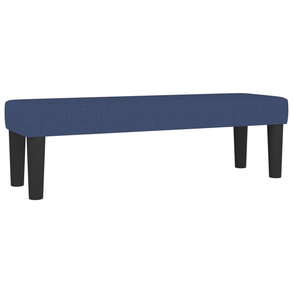 kontinentalseng med madras 140x190 cm stof blå
