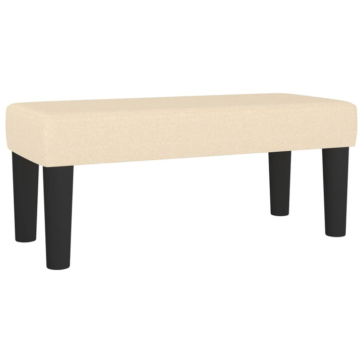 kontinentalseng med madras 100x200 cm stof cremefarvet