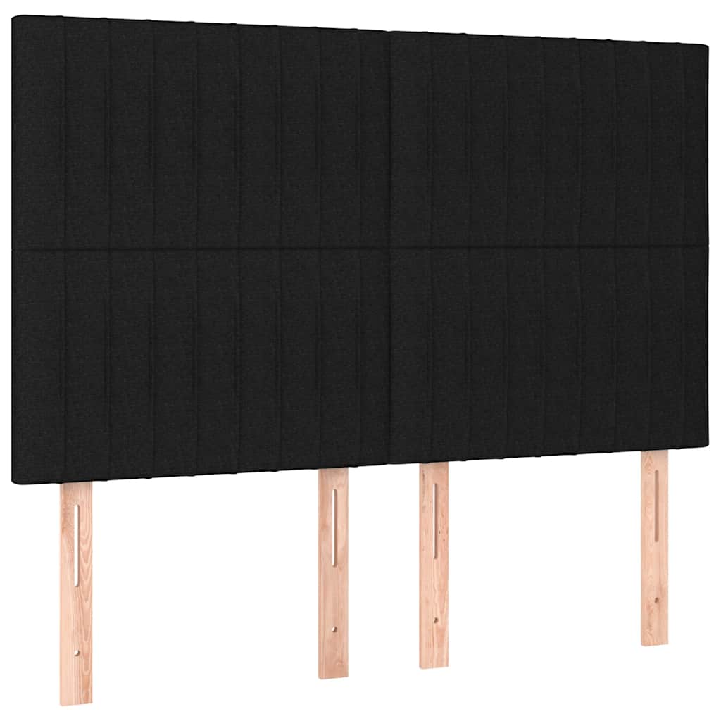 kontinentalseng med madras 140x200 cm stof sort