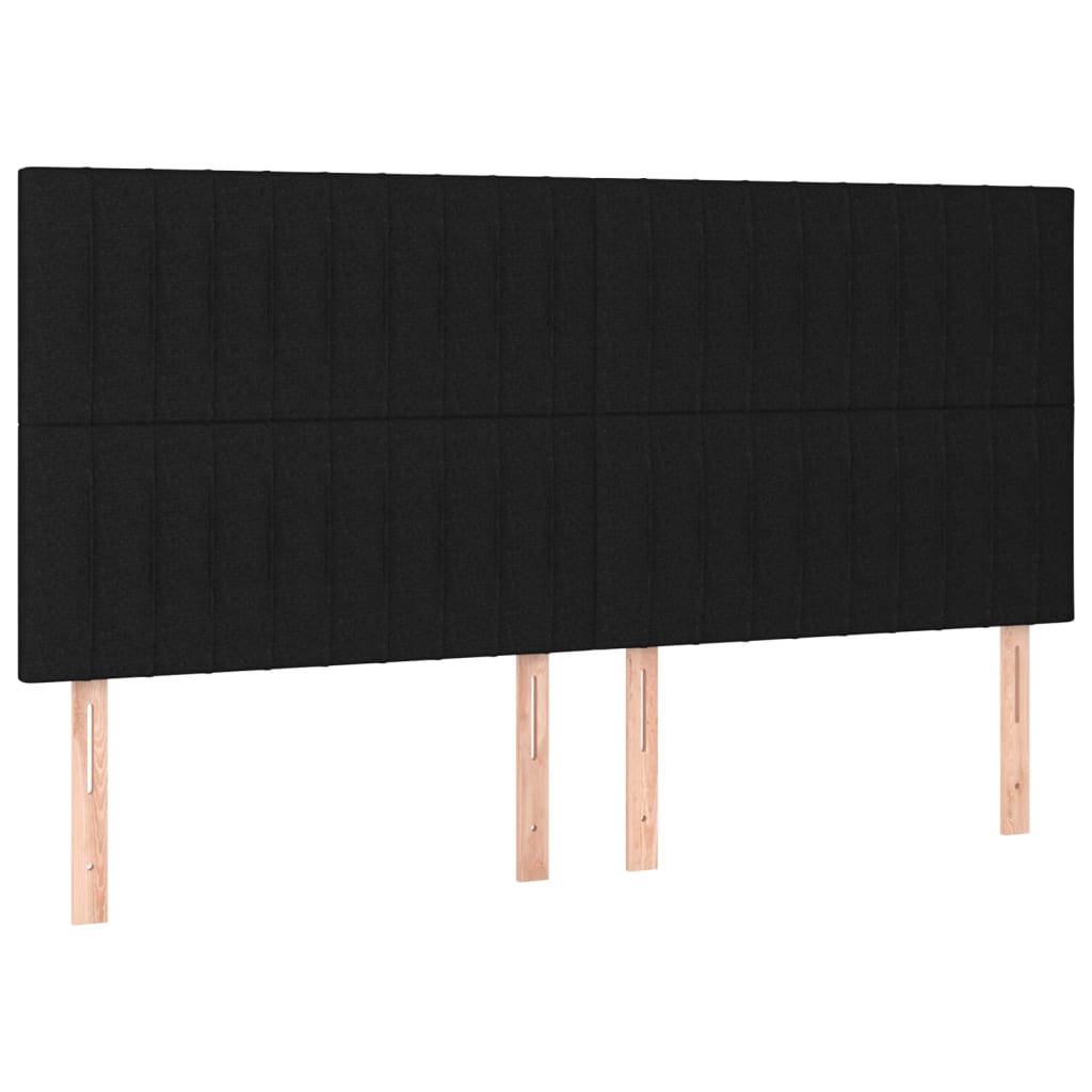 kontinentalseng med madras 160x200 cm stof sort