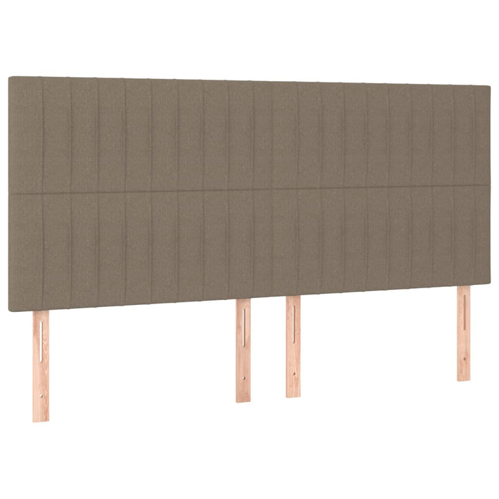 kontinentalseng med madras 180x200 cm stof gråbrun