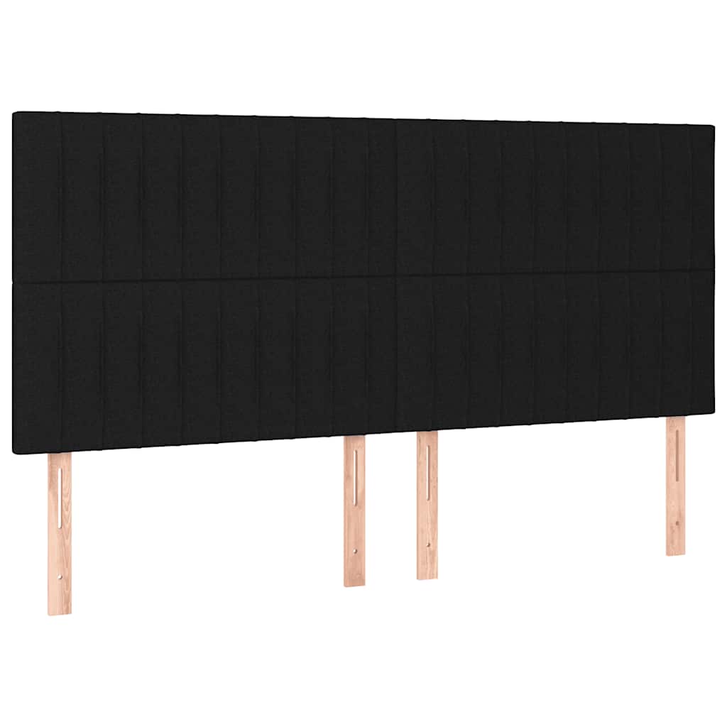 kontinentalseng med madras 200x200 cm stof sort