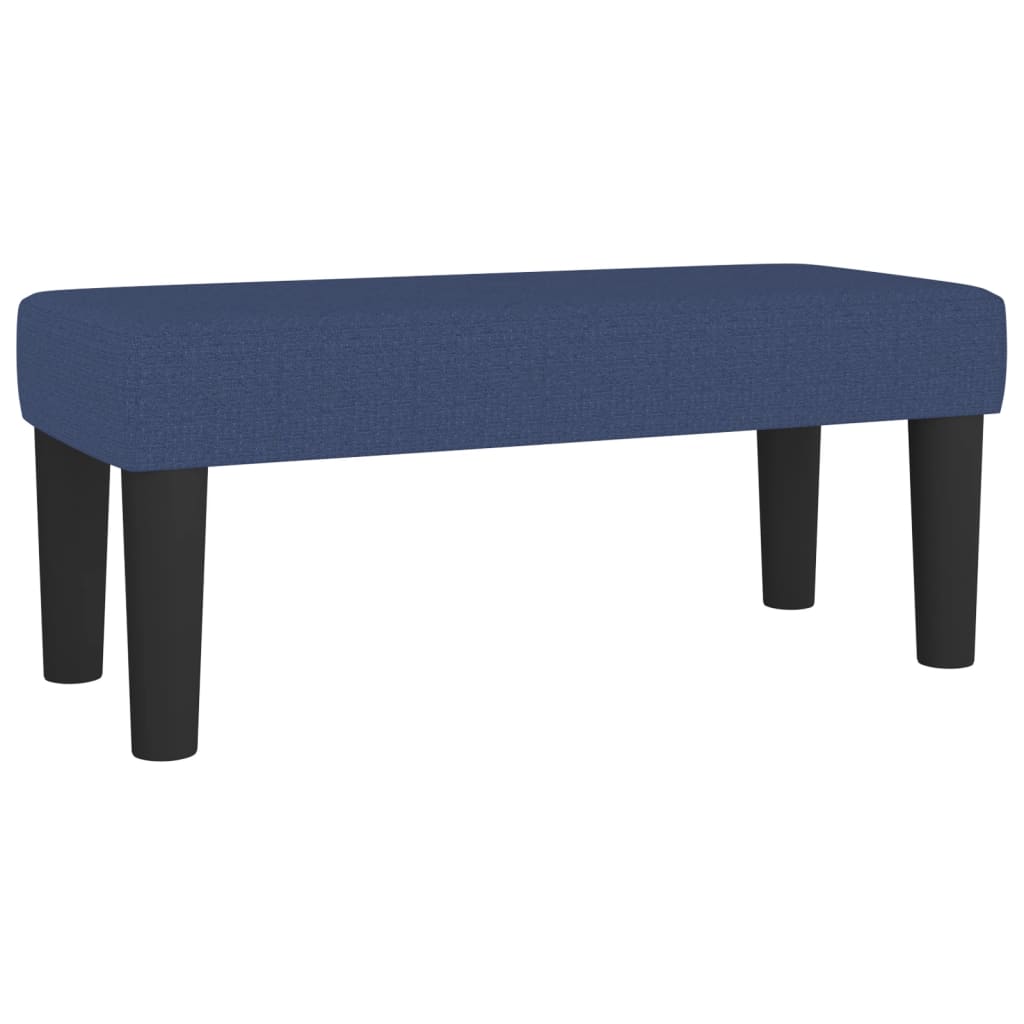 kontinentalseng med madras 90x200 cm stof blå