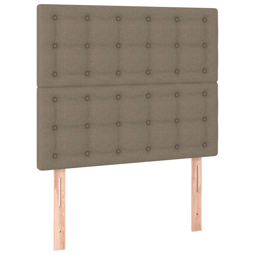 kontinentalseng med madras 80x200 cm stof gråbrun