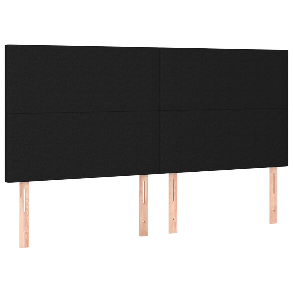 kontinentalseng med madras 160x200 cm stof sort