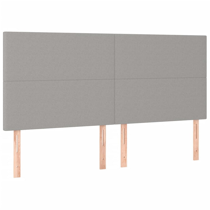 kontinentalseng med madras 200x200 cm stof lysegrå