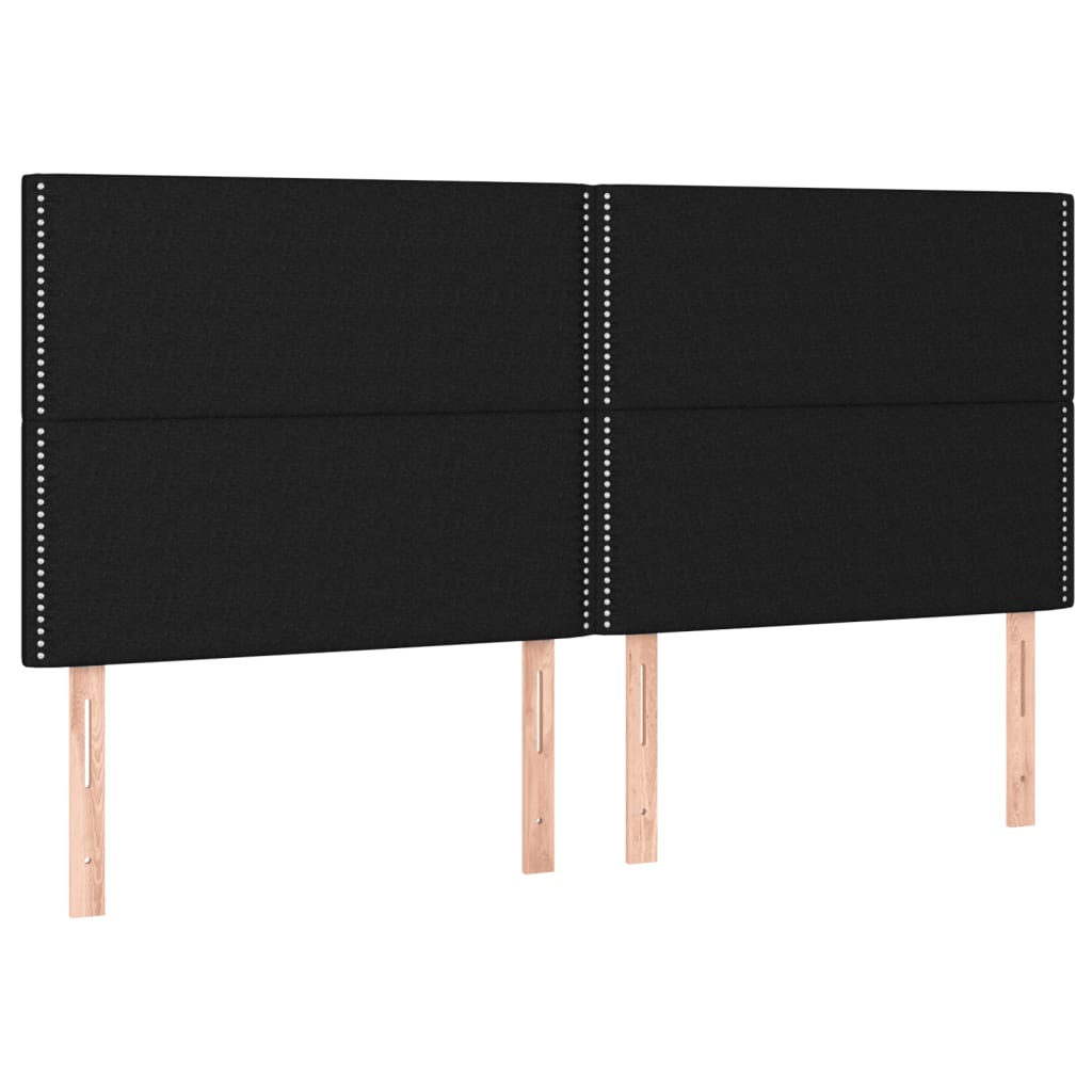 kontinentalseng med madras 160x200 cm stof sort
