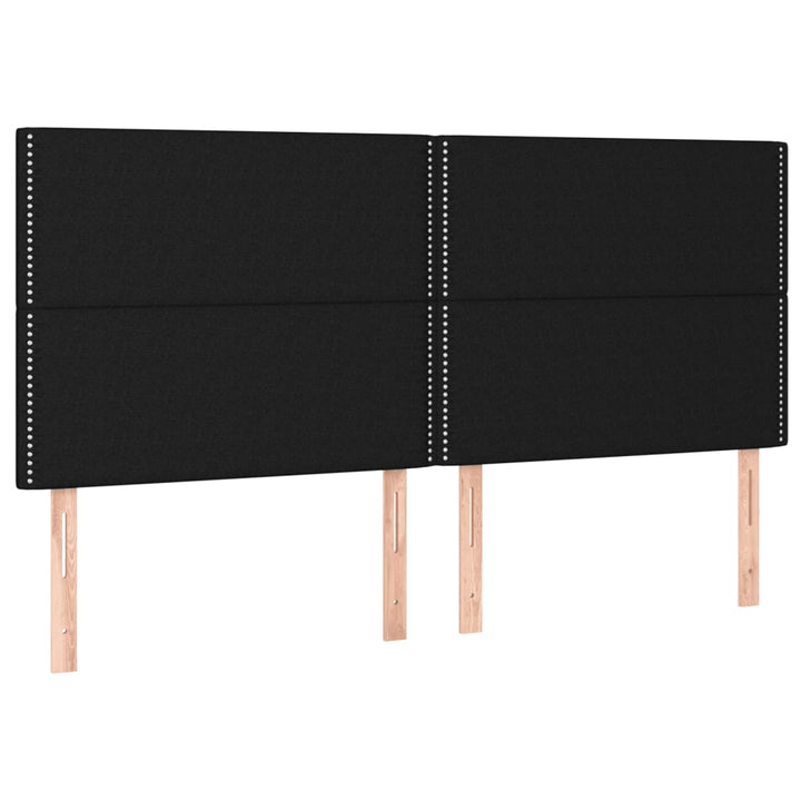 kontinentalseng med madras 160x200 cm stof sort