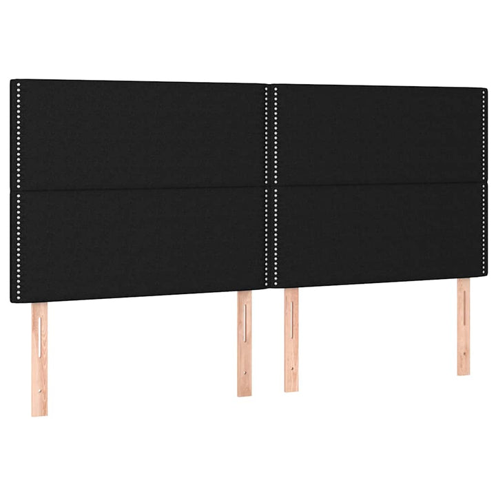 kontinentalseng med madras 200x200 cm stof sort