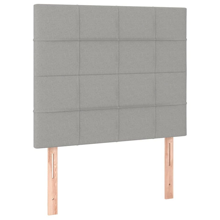 kontinentalseng med madras 90x200 cm stof lysegrå