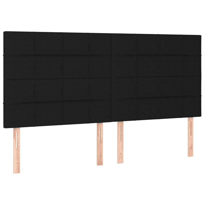 kontinentalseng med madras 180x200 cm stof sort