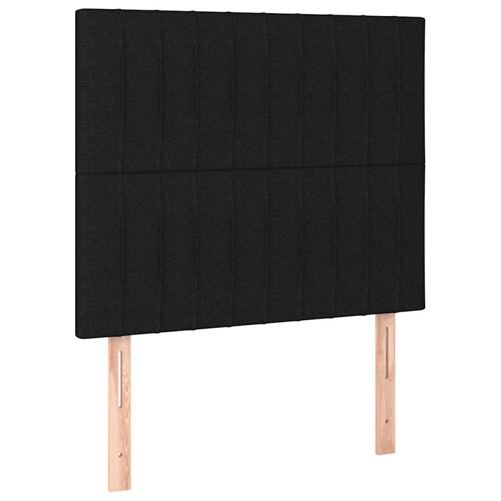 kontinentalseng med madras 90x200 cm stof sort