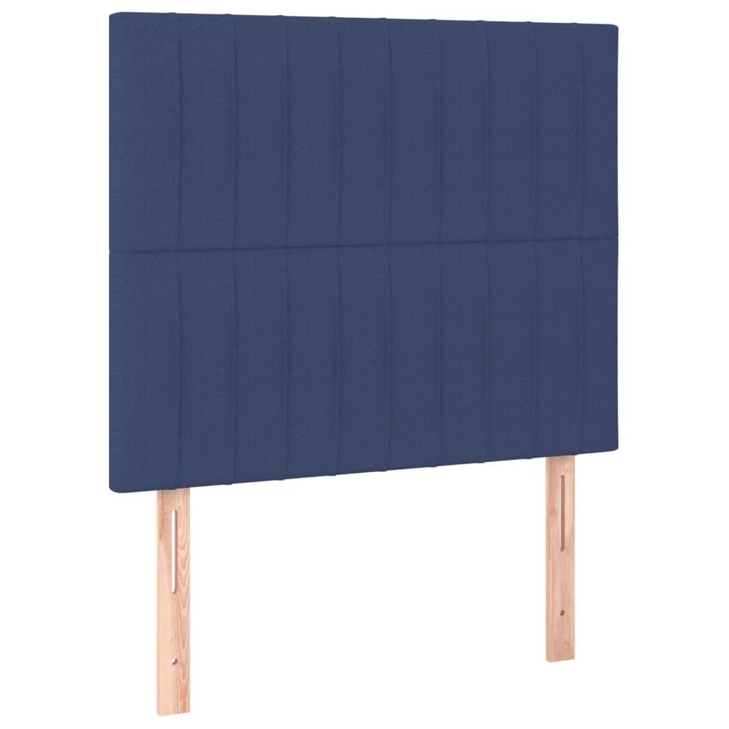 kontinentalseng med madras 100x200 cm stof blå