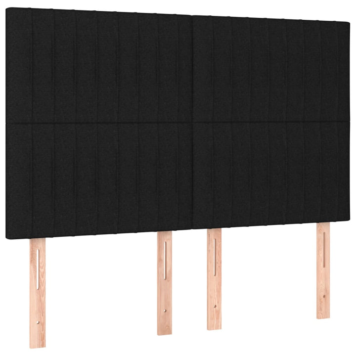 kontinentalseng med madras 140x190 cm stof sort