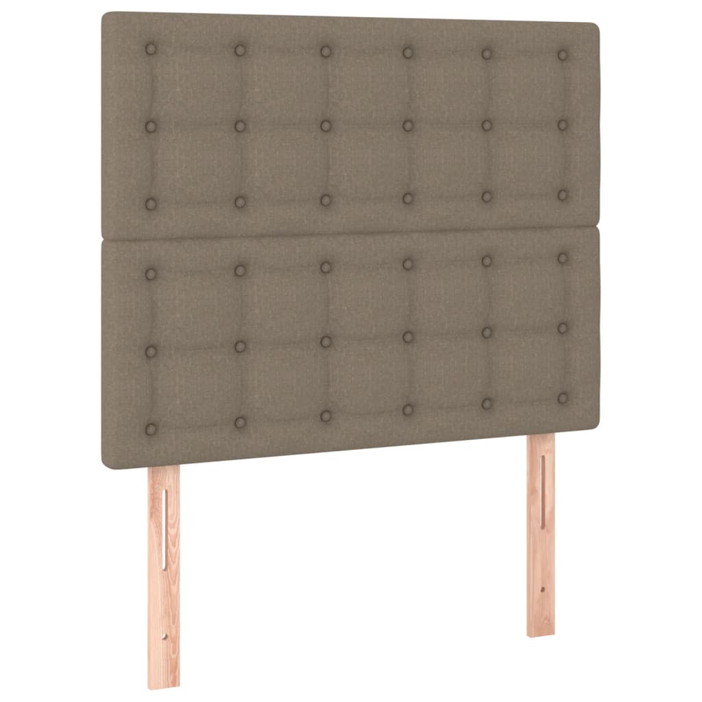 kontinentalseng med madras 90x200 cm stof gråbrun