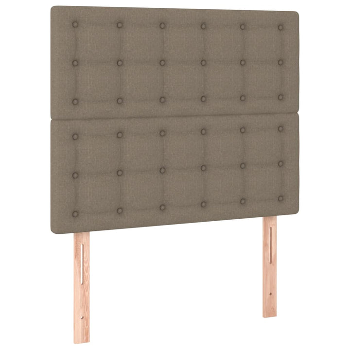 kontinentalseng med madras 90x200 cm stof gråbrun