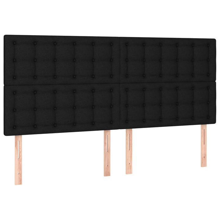 kontinentalseng med madras 200x200 cm stof sort