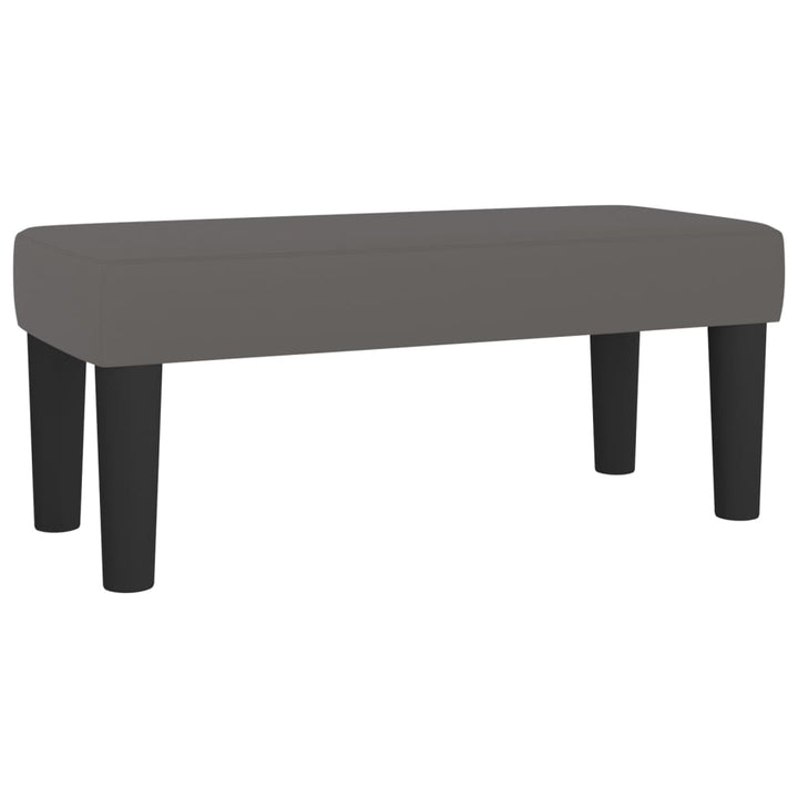 kontinentalseng med madras 90x190 cm kunstlæder grå