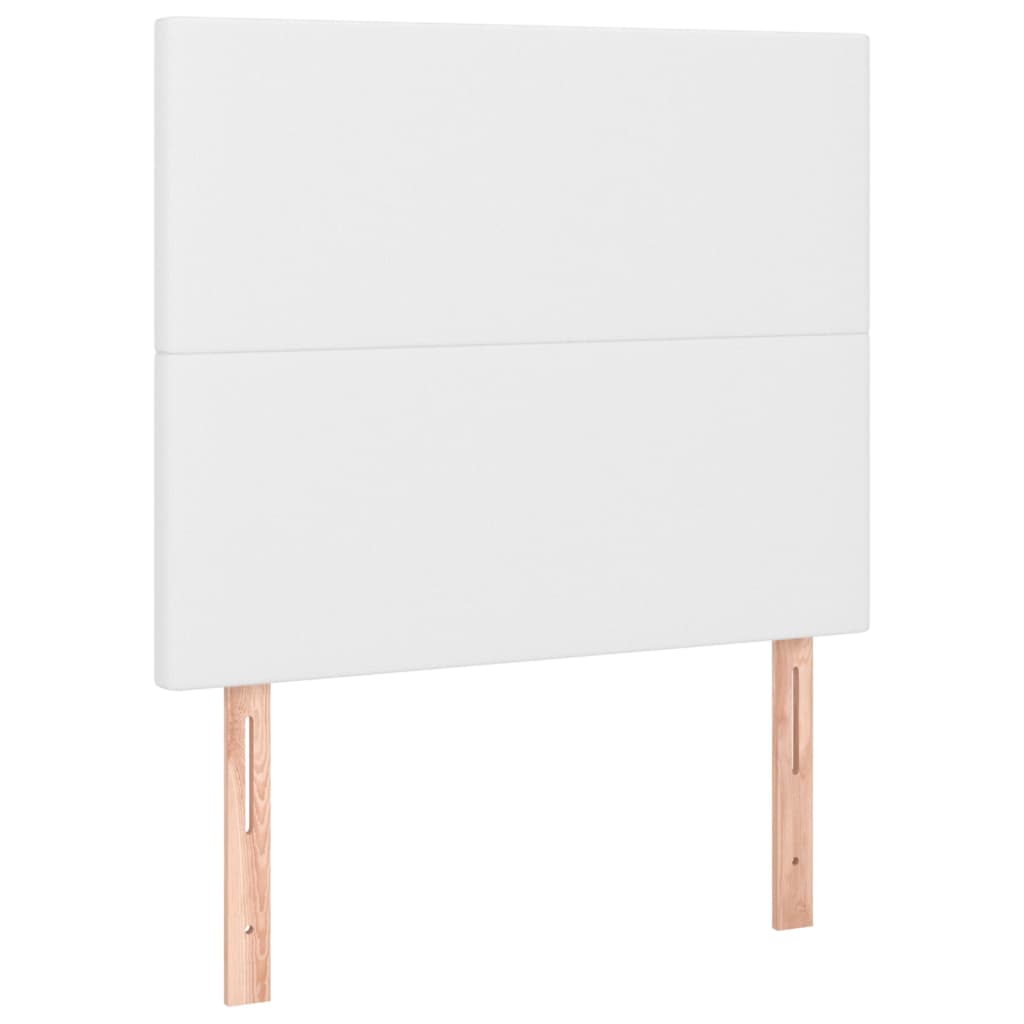 kontinentalseng med madras 100x200 cm kunstlæder hvid