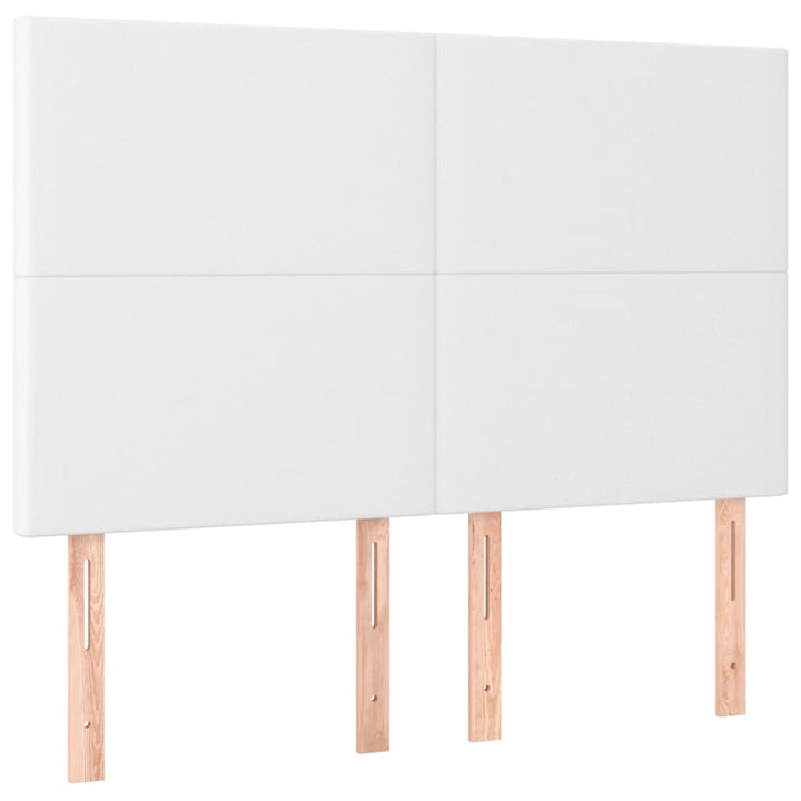 kontinentalseng med madras 140x200 cm kunstlæder hvid