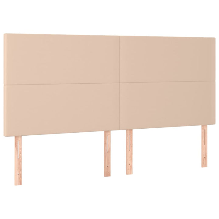 kontinentalseng 180x200 cm kunstlæder cappuccinofarvet