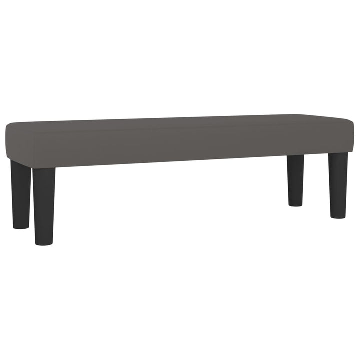 kontinentalseng med madras 140x190 cm kunstlæder grå