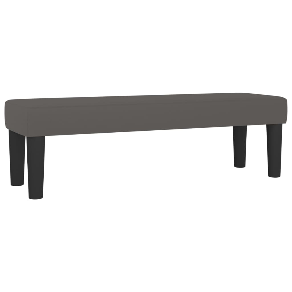 kontinentalseng med madras 180x200 cm kunstlæder grå