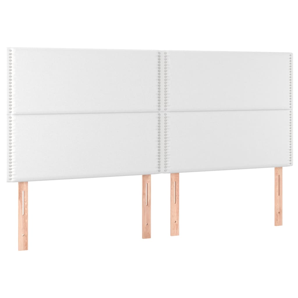 kontinentalseng med madras 200x200 cm kunstlæder hvid