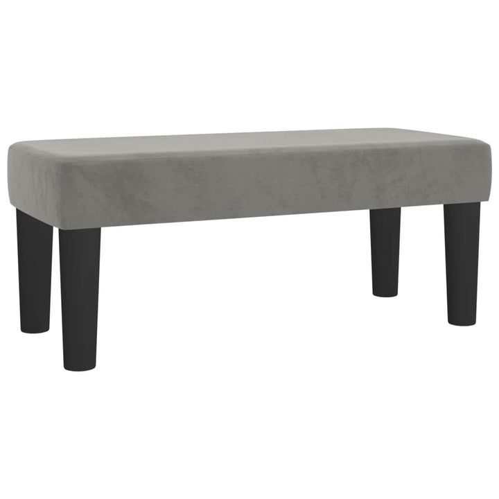 kontinentalseng med madras 80x200 cm fløjl lysegrå