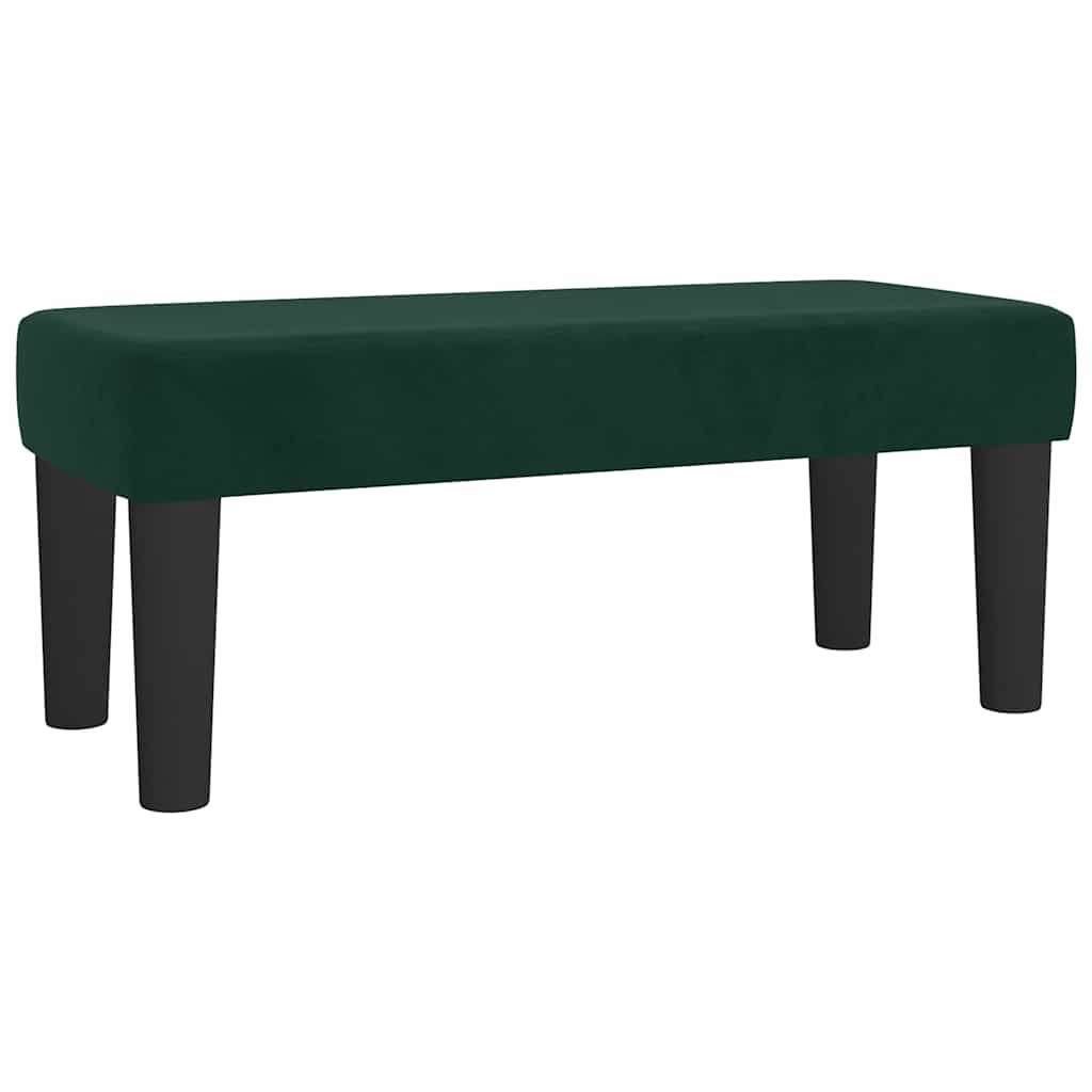 kontinentalseng med madras 100x200 cm fløjl mørkegrøn