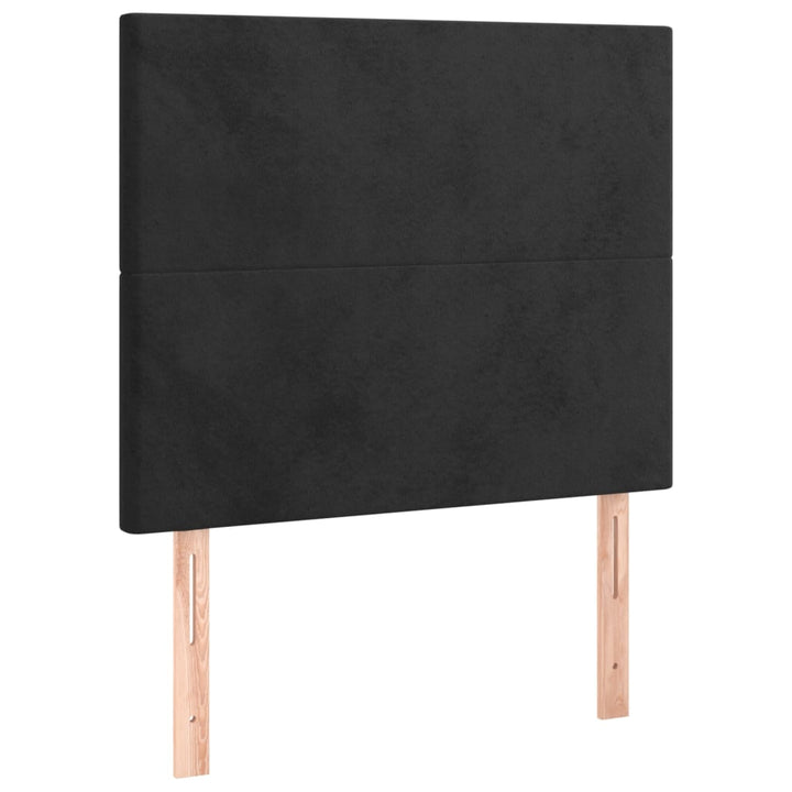 kontinentalseng 120x200 cm fløjl sort