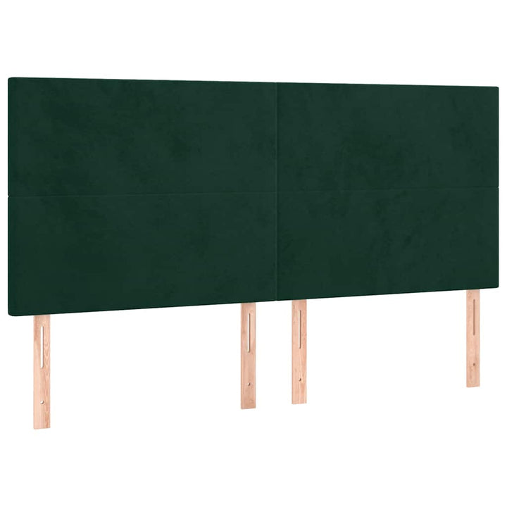kontinentalseng med madras 180x200 cm fløjl mørkegrøn