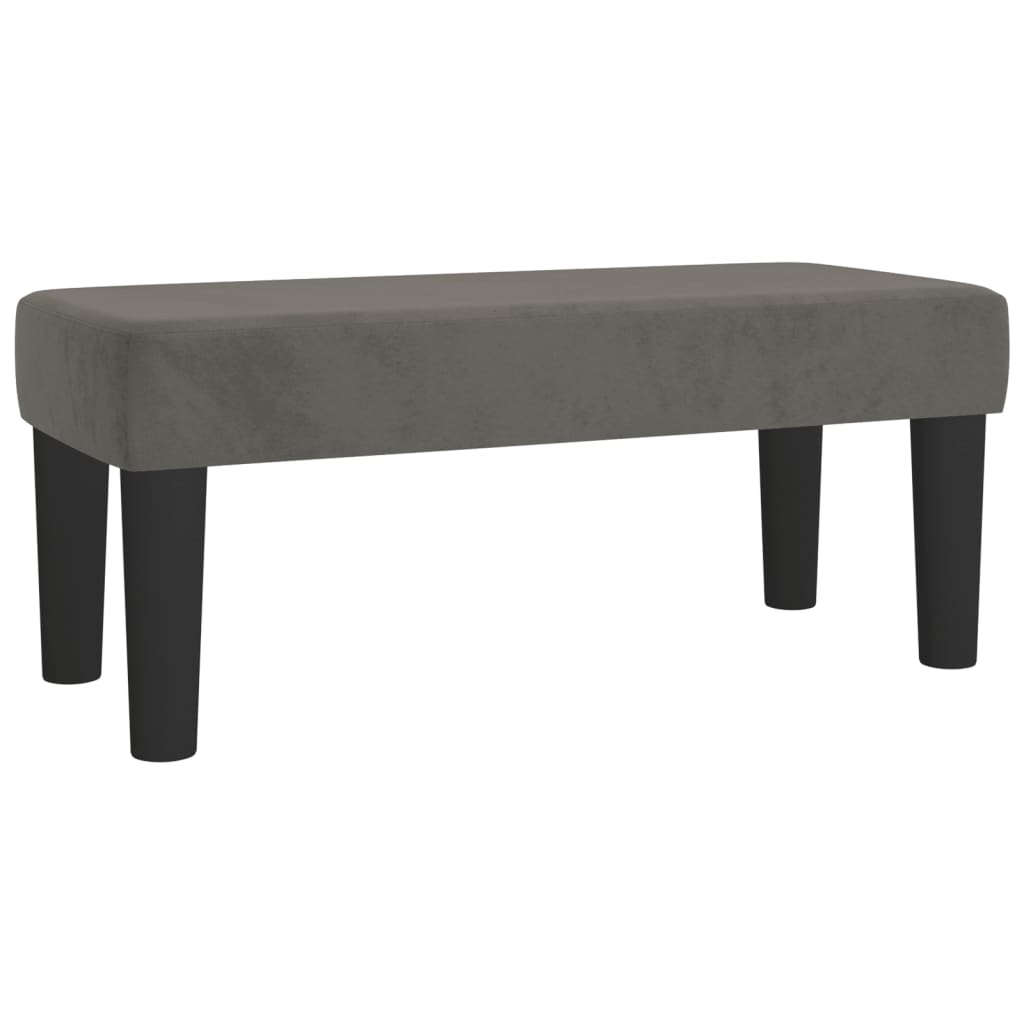 kontinentalseng med madras 80x200 cm fløjl mørkegrå