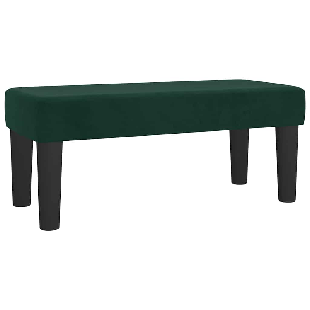 kontinentalseng med madras 90x190 cm fløjl mørkegrøn