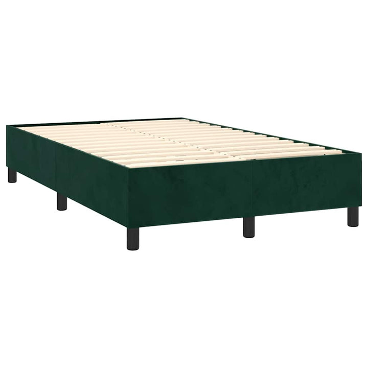 kontinentalseng med madras 100x200 cm fløjl mørkegrøn