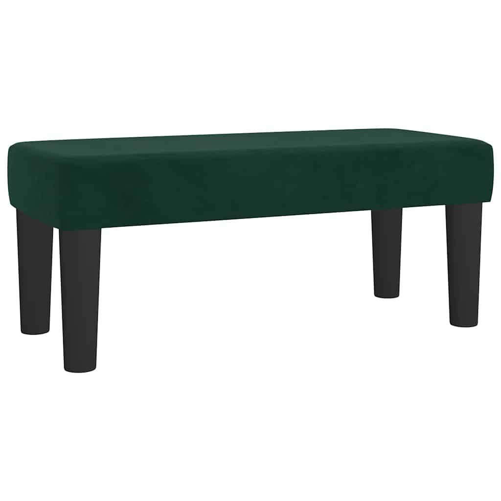 kontinentalseng med madras 80x200 cm fløjl mørkegrøn