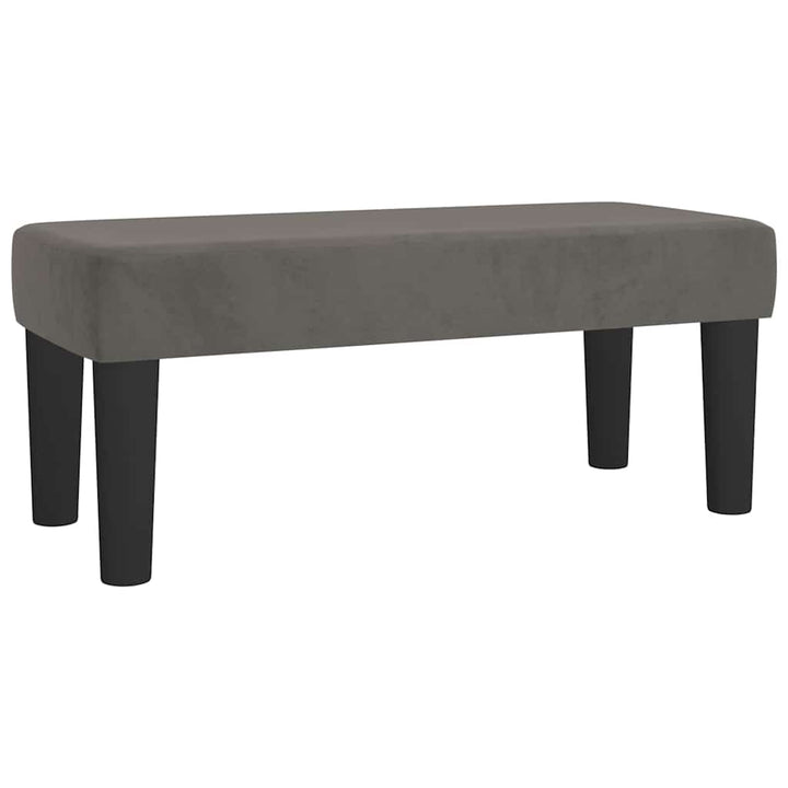 kontinentalseng med madras 90x190 cm fløjl mørkegrå