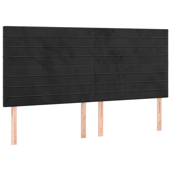 kontinentalseng med madras 180x200 cm fløjl sort