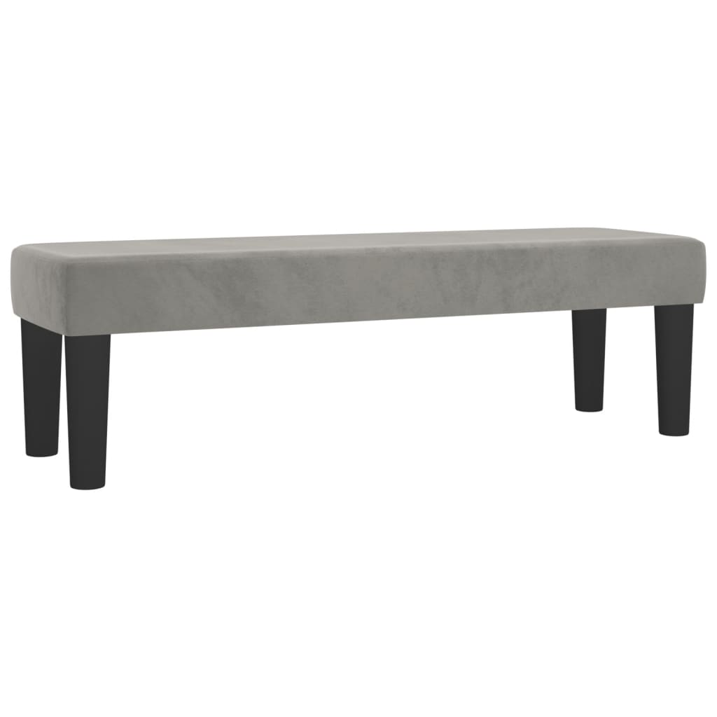 kontinentalseng med madras 200x200 cm fløjl lysegrå