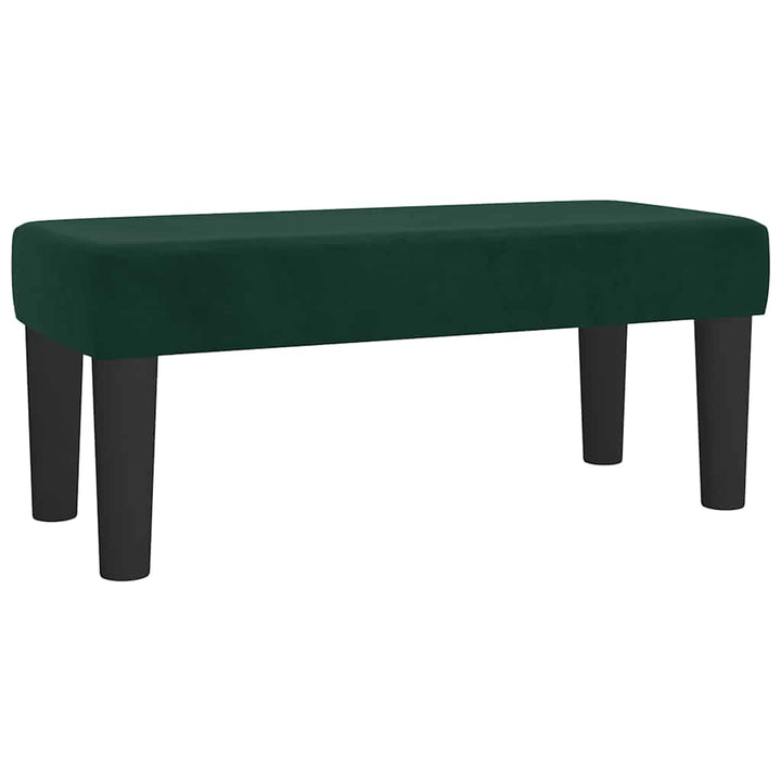 kontinentalseng med madras 100x200 cm fløjl mørkegrøn