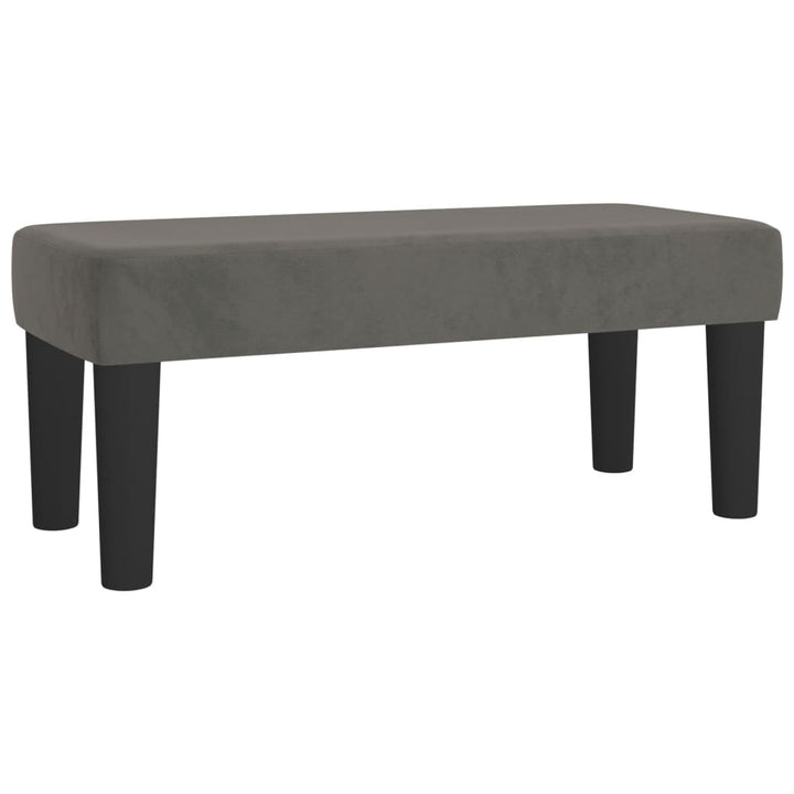 kontinentalseng med madras 90x190 cm fløjl mørkegrå