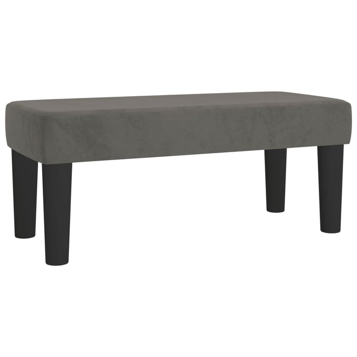 kontinentalseng med madras 100x200 cm fløjl mørkegrå