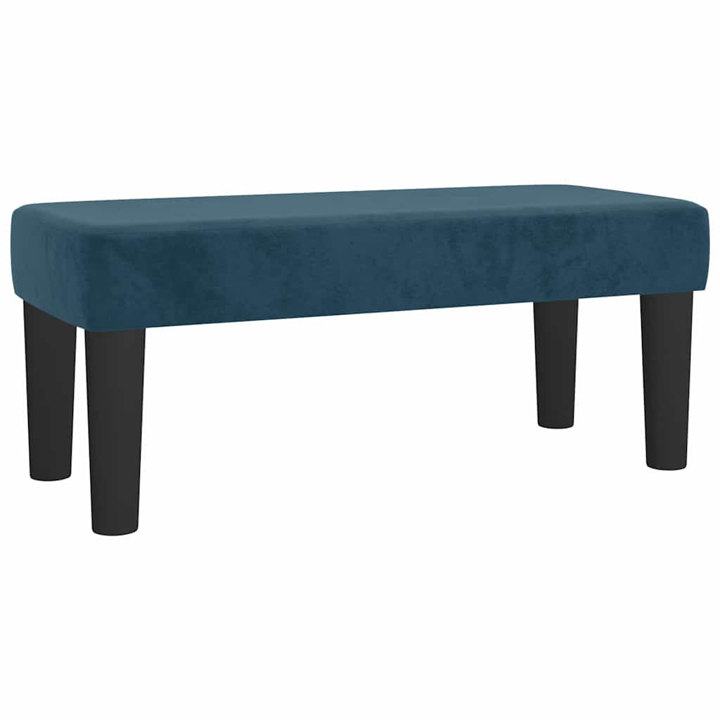 kontinentalseng med madras 100x200 cm fløjl mørkeblå