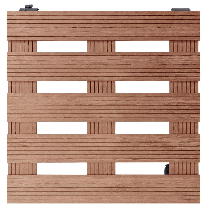 plantevogne 4 stk. 30x30x7,5 cm WPC brun
